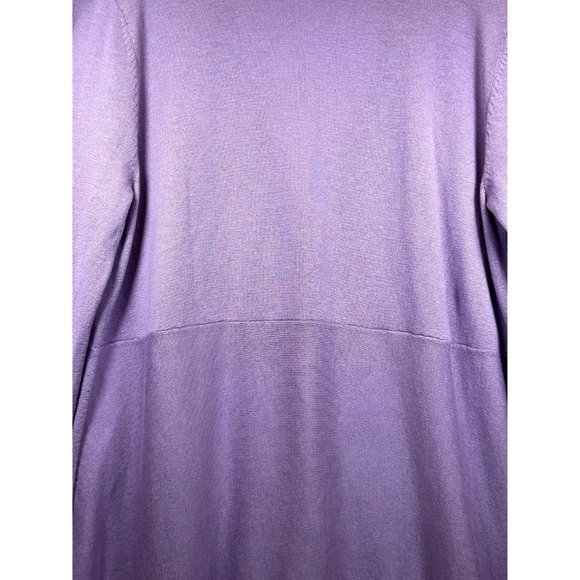 J.Jill Sweater Cardigan Size Medium Single Button Closure Long Sleeve Purple - Picture 6 of 9